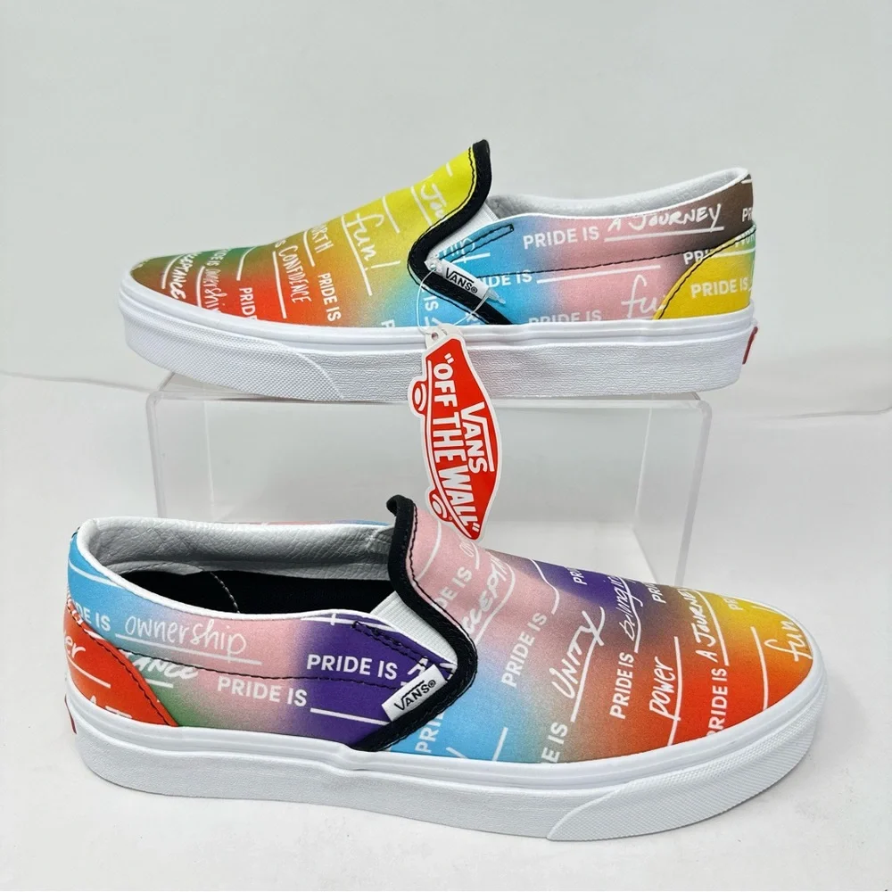 Vans Classic Slip On Pride Rainbow Sneakers - Picture 7 of 8